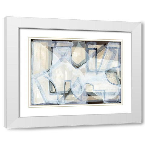 BAndW I White Modern Wood Framed Art Print with Double Matting by Cartissi