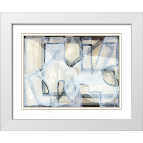 BAndW I White Modern Wood Framed Art Print with Double Matting by Cartissi