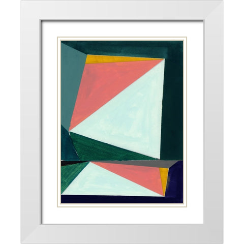 Chop I White Modern Wood Framed Art Print with Double Matting by Cartissi