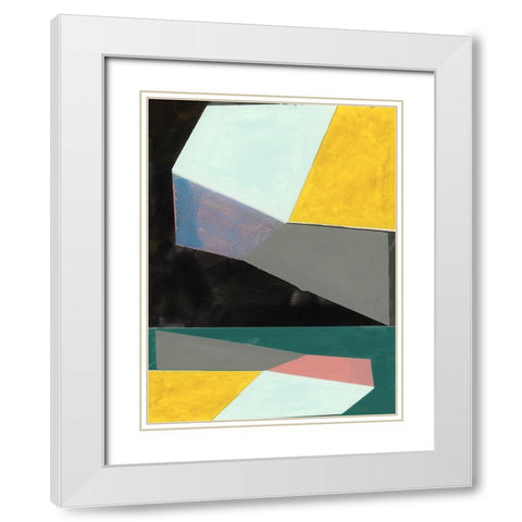 Chop II White Modern Wood Framed Art Print with Double Matting by Cartissi