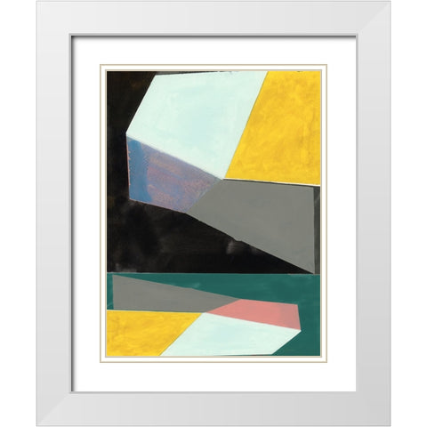 Chop II White Modern Wood Framed Art Print with Double Matting by Cartissi