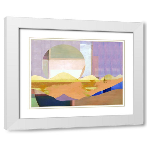 Pink Paint White Modern Wood Framed Art Print with Double Matting by Cartissi