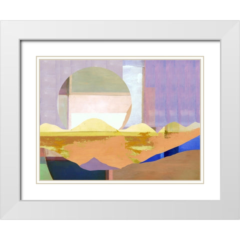 Pink Paint White Modern Wood Framed Art Print with Double Matting by Cartissi