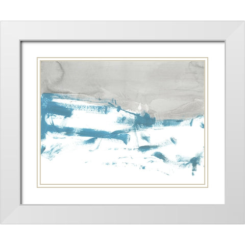 Meta Land II White Modern Wood Framed Art Print with Double Matting by Cartissi