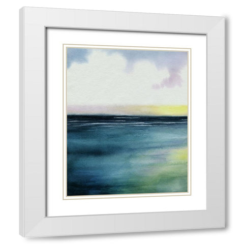 Sherbet Sunset Diptych I White Modern Wood Framed Art Print with Double Matting by Popp, Grace