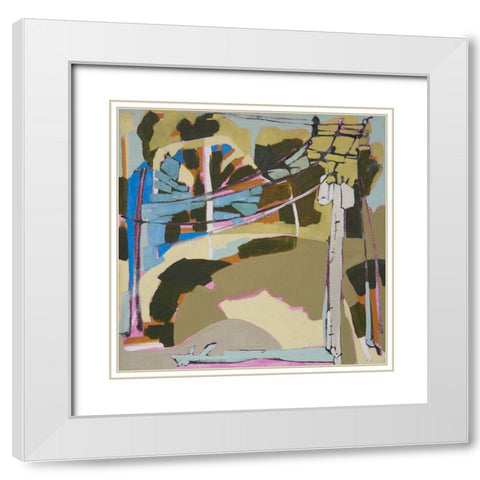 Wires I White Modern Wood Framed Art Print with Double Matting by Ferrell, Erin McGee
