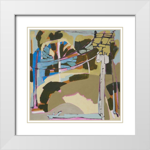 Wires I White Modern Wood Framed Art Print with Double Matting by Ferrell, Erin McGee