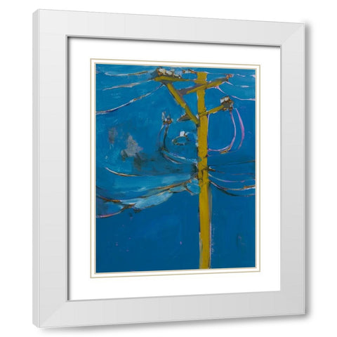 Wires IV White Modern Wood Framed Art Print with Double Matting by Ferrell, Erin McGee