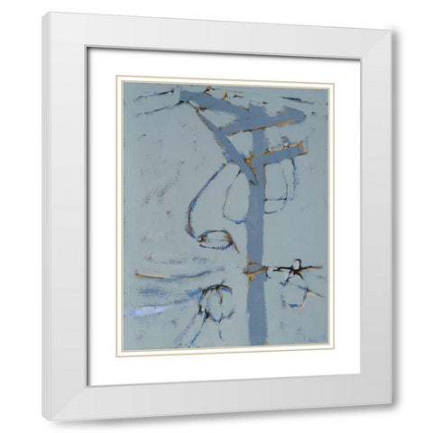 Wires VI White Modern Wood Framed Art Print with Double Matting by Ferrell, Erin McGee