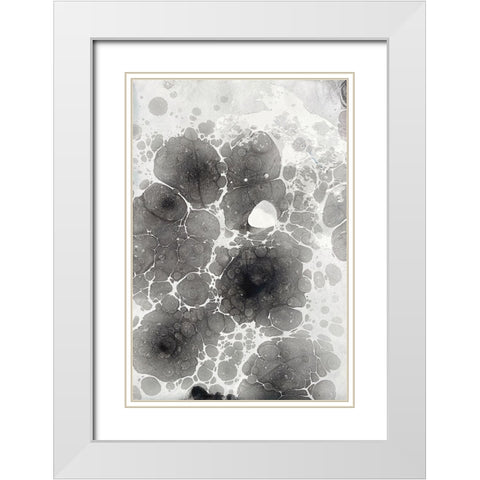 Marbling I White Modern Wood Framed Art Print with Double Matting by Ferrell, Erin McGee