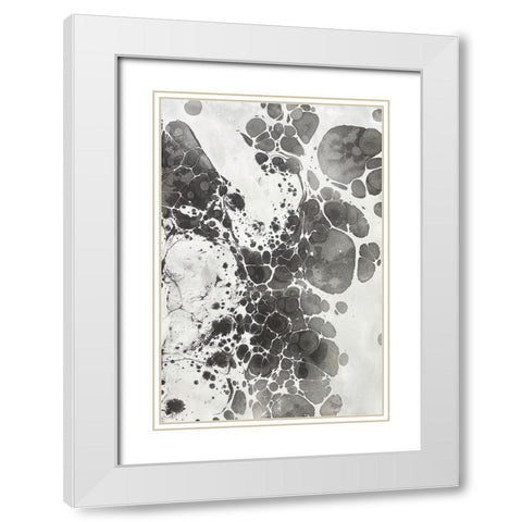 Marbling III White Modern Wood Framed Art Print with Double Matting by Ferrell, Erin McGee