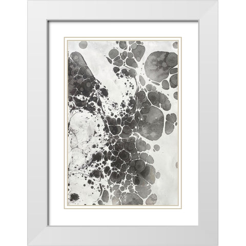 Marbling III White Modern Wood Framed Art Print with Double Matting by Ferrell, Erin McGee