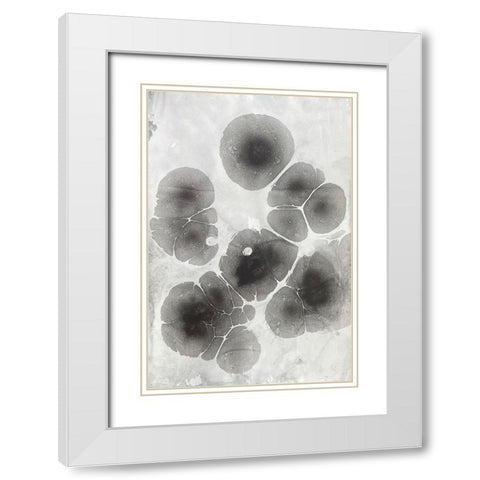 Marbling V White Modern Wood Framed Art Print with Double Matting by Ferrell, Erin McGee