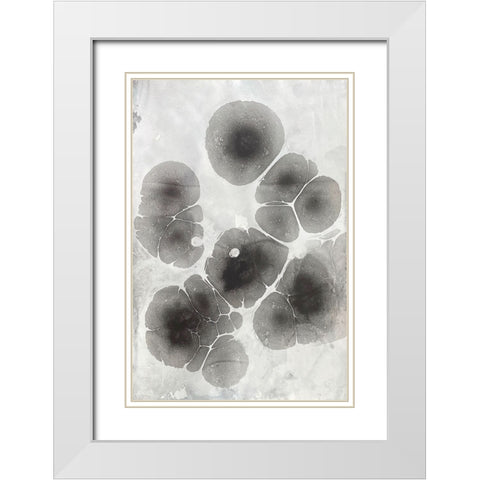 Marbling V White Modern Wood Framed Art Print with Double Matting by Ferrell, Erin McGee