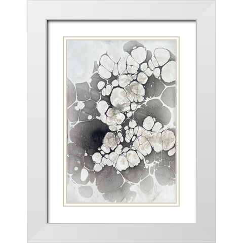 Marbling VII White Modern Wood Framed Art Print with Double Matting by Ferrell, Erin McGee