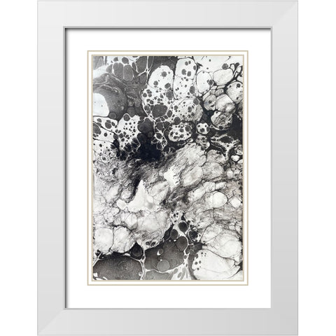 Marbling IX White Modern Wood Framed Art Print with Double Matting by Ferrell, Erin McGee