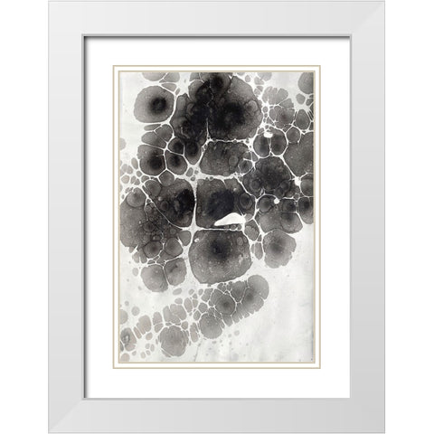 Marbling XII White Modern Wood Framed Art Print with Double Matting by Ferrell, Erin McGee