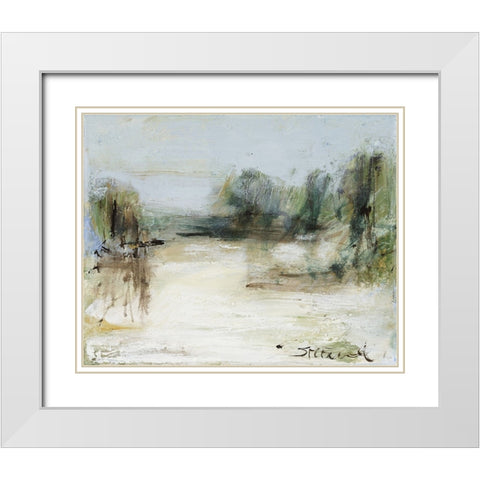 Wintery Horizon III White Modern Wood Framed Art Print with Double Matting by Ferrell, Erin McGee