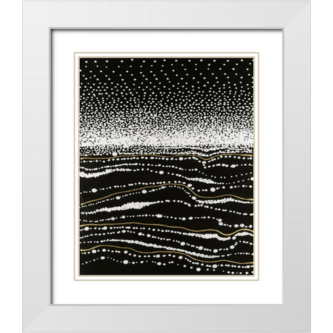 Infinity Sands I White Modern Wood Framed Art Print with Double Matting by Lam, Vanna