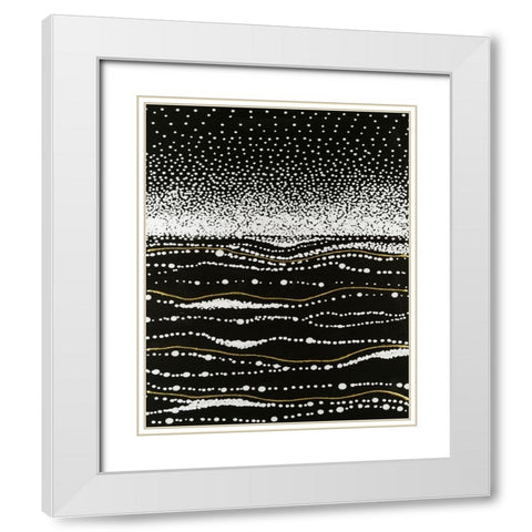 Infinity Sands II White Modern Wood Framed Art Print with Double Matting by Lam, Vanna