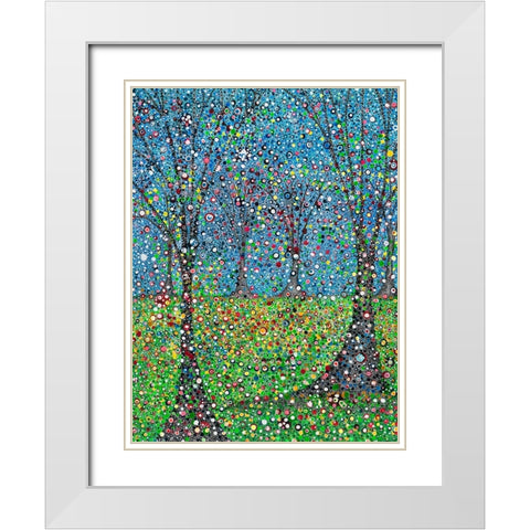 Phosphene White Modern Wood Framed Art Print with Double Matting by Dignan, Lawrie