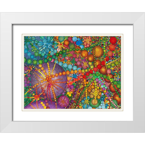Burst Again White Modern Wood Framed Art Print with Double Matting by Dignan, Lawrie