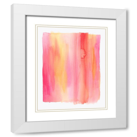 Summer Sherbet Wash I White Modern Wood Framed Art Print with Double Matting by Popp, Grace
