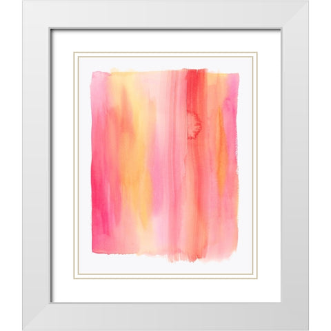 Summer Sherbet Wash I White Modern Wood Framed Art Print with Double Matting by Popp, Grace