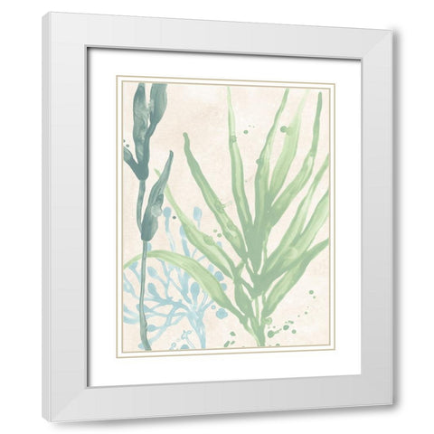 Swaying Seagrass I White Modern Wood Framed Art Print with Double Matting by Vess, June Erica