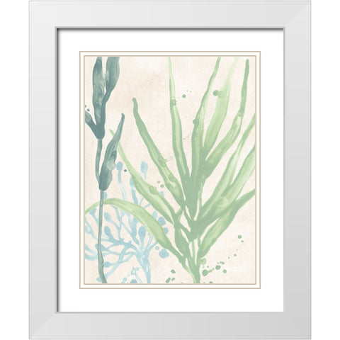 Swaying Seagrass I White Modern Wood Framed Art Print with Double Matting by Vess, June Erica