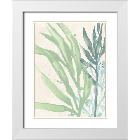 Swaying Seagrass IV White Modern Wood Framed Art Print with Double Matting by Vess, June Erica