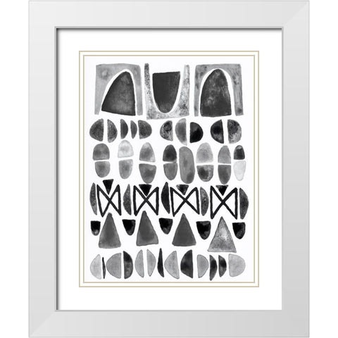 Grey Arches I White Modern Wood Framed Art Print with Double Matting by Galapon, Nikki