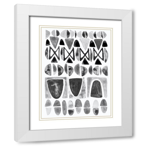 Grey Arches II White Modern Wood Framed Art Print with Double Matting by Galapon, Nikki
