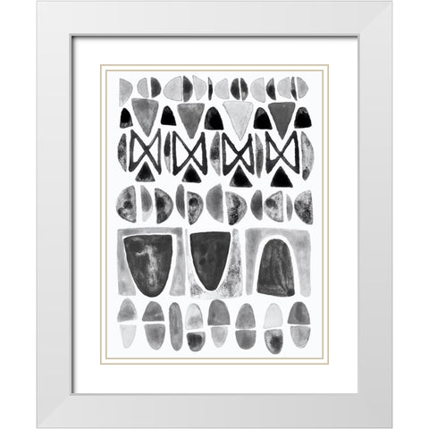 Grey Arches II White Modern Wood Framed Art Print with Double Matting by Galapon, Nikki