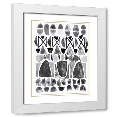Grey Arches III White Modern Wood Framed Art Print with Double Matting by Galapon, Nikki