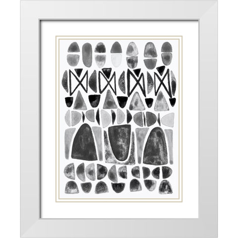 Grey Arches III White Modern Wood Framed Art Print with Double Matting by Galapon, Nikki
