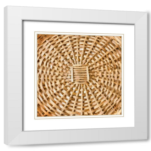 Basket Bottom I White Modern Wood Framed Art Print with Double Matting by Saunders, Alonzo