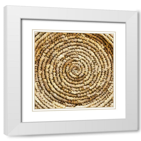 Basket Bottom II White Modern Wood Framed Art Print with Double Matting by Saunders, Alonzo