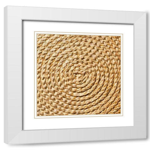 Basket Bottom III White Modern Wood Framed Art Print with Double Matting by Saunders, Alonzo