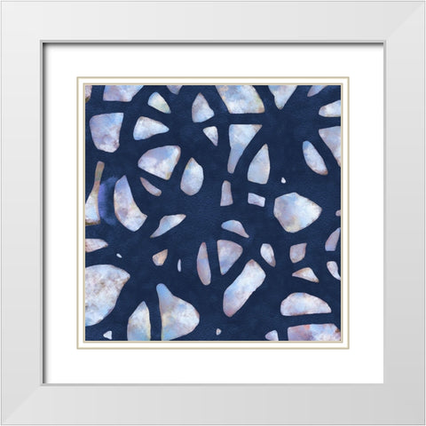 Sky Net I White Modern Wood Framed Art Print with Double Matting by Saunders, Alonzo