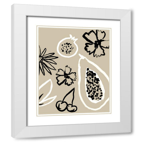 Summer Bounty II White Modern Wood Framed Art Print with Double Matting by Sizemore, Natalie