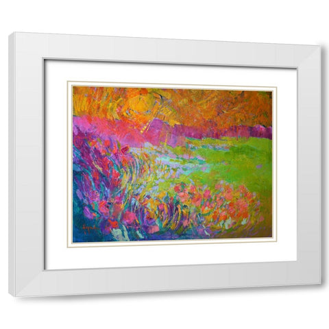 Meadowlands White Modern Wood Framed Art Print with Double Matting by Fagan, Dorothy