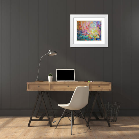 On Quiet Pond White Modern Wood Framed Art Print with Double Matting by Fagan, Dorothy