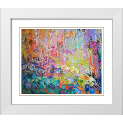 On Quiet Pond White Modern Wood Framed Art Print with Double Matting by Fagan, Dorothy