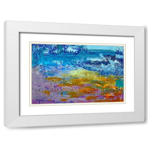 Dancing Heart White Modern Wood Framed Art Print with Double Matting by Fagan, Dorothy