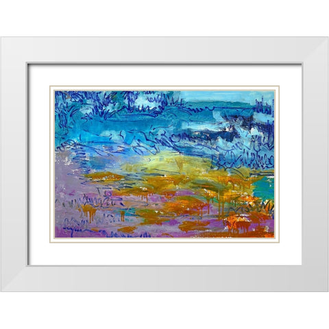 Dancing Heart White Modern Wood Framed Art Print with Double Matting by Fagan, Dorothy