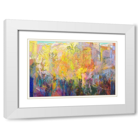 Incantanta White Modern Wood Framed Art Print with Double Matting by Fagan, Dorothy