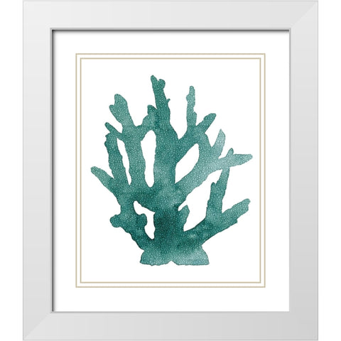 Coral Souvenirs I White Modern Wood Framed Art Print with Double Matting by Popp, Grace