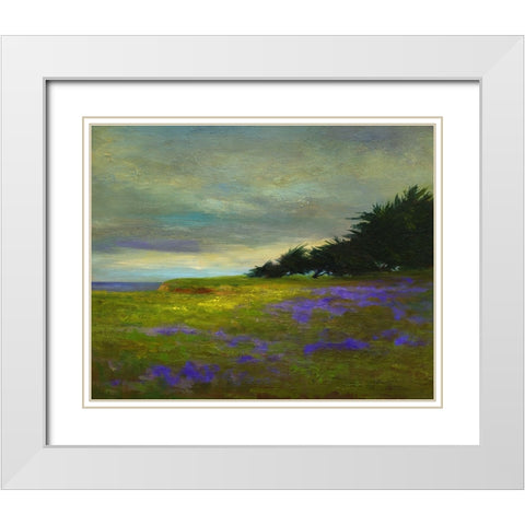 Coastal Views VI White Modern Wood Framed Art Print with Double Matting by Finch, Sheila