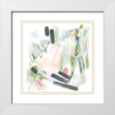 String Map III White Modern Wood Framed Art Print with Double Matting by Vess, June Erica